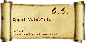 Oppel Valéria névjegykártya